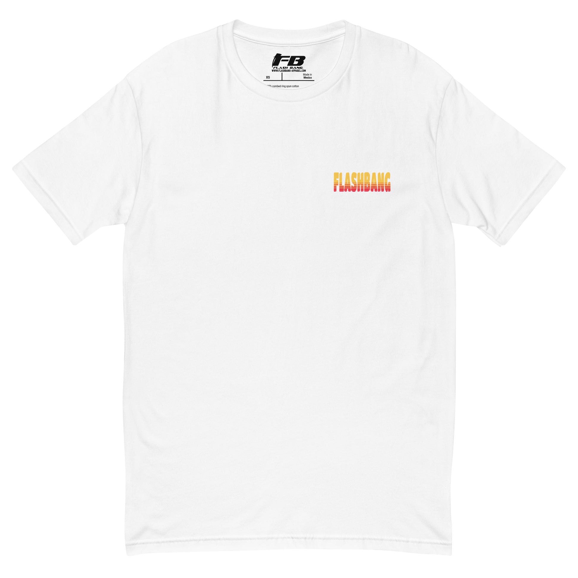 Banditos T-shirt – Skull Design for Men – Patriotic Style - Front View - White with Flashbang Text