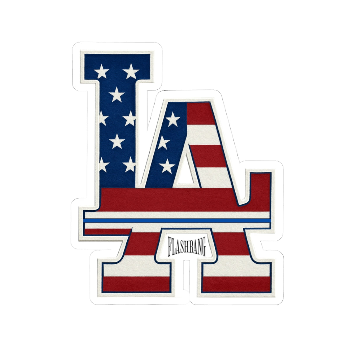 Patriotic LA Kiss-Cut Stickers