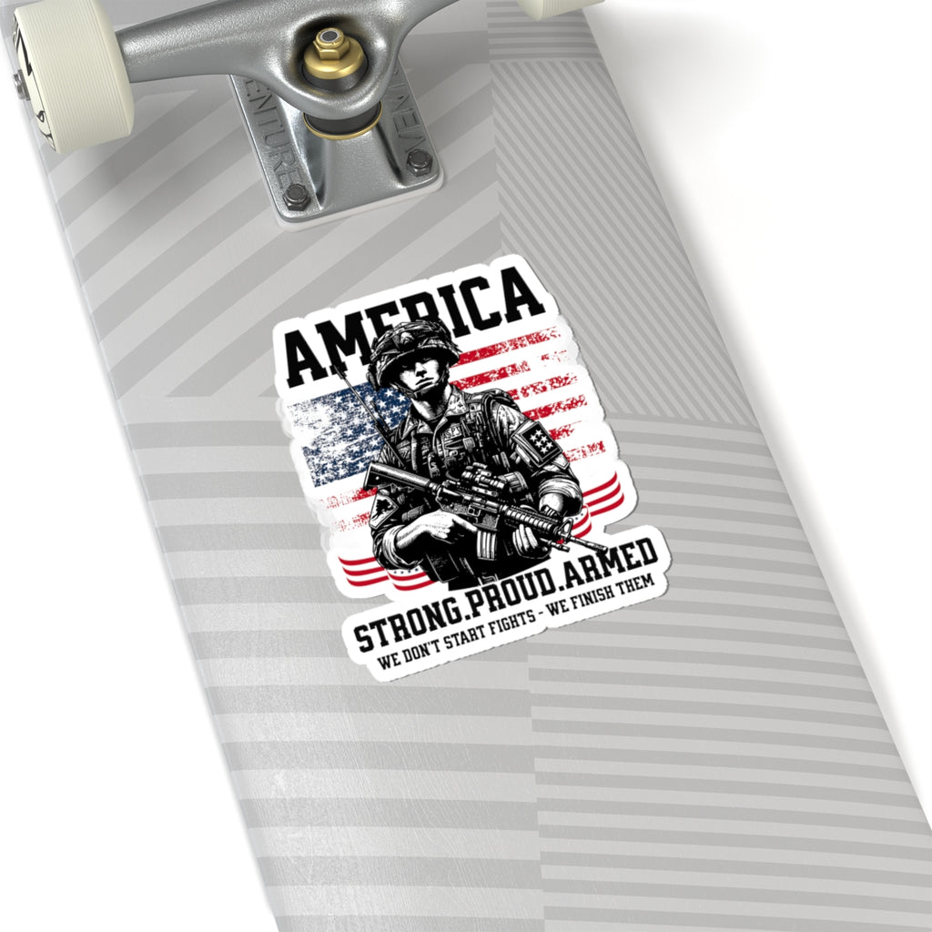 Patriotic Kiss-Cut Stickers - Military Decor, Veteran Appreciation, USA Pride, Home Decor, Gift for Him