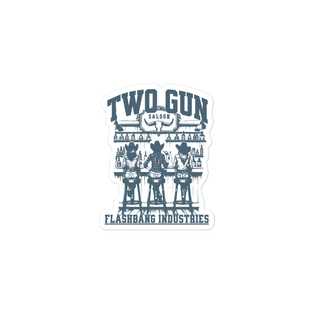 Logo of Two Gun Saloon from Flashbang Industries on a white background