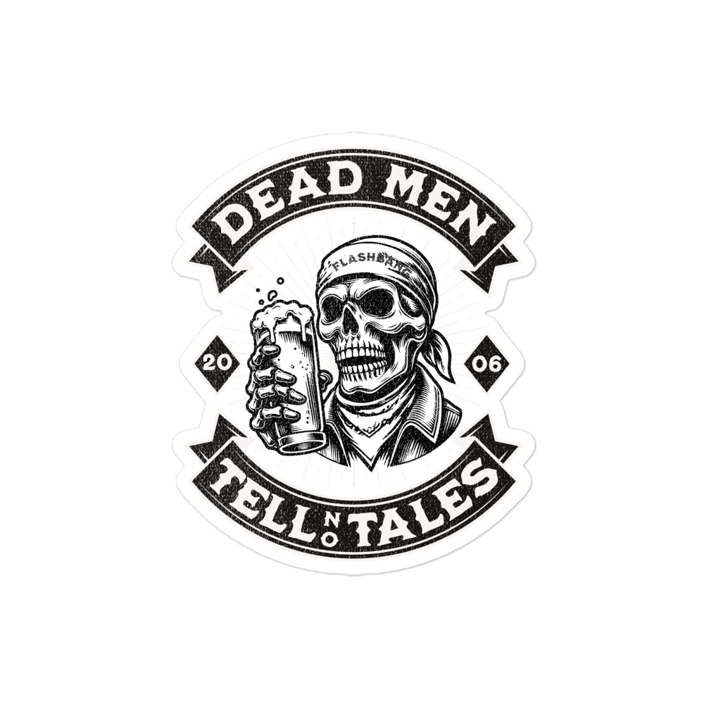 Pegatinas sin burbujas de Deadmen Tell No Tales