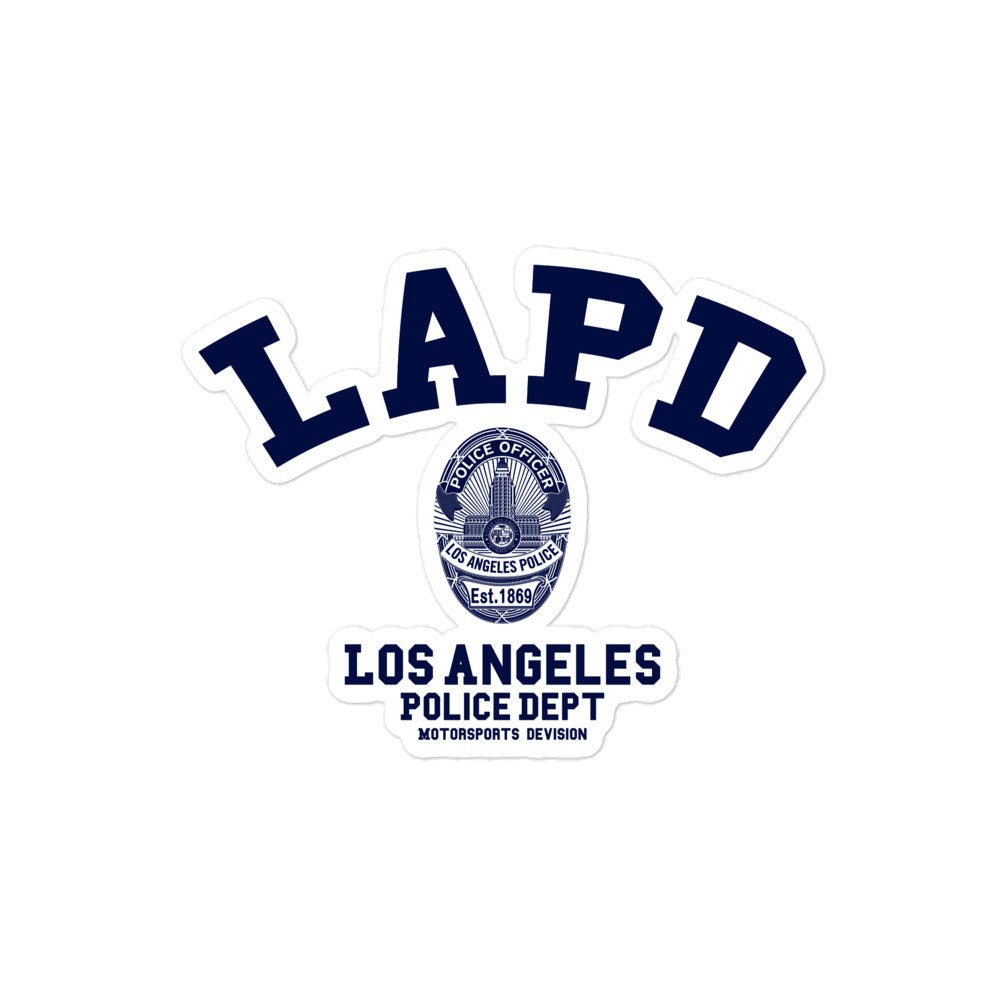LAPD Los Angeles Police Dept logo on a white background