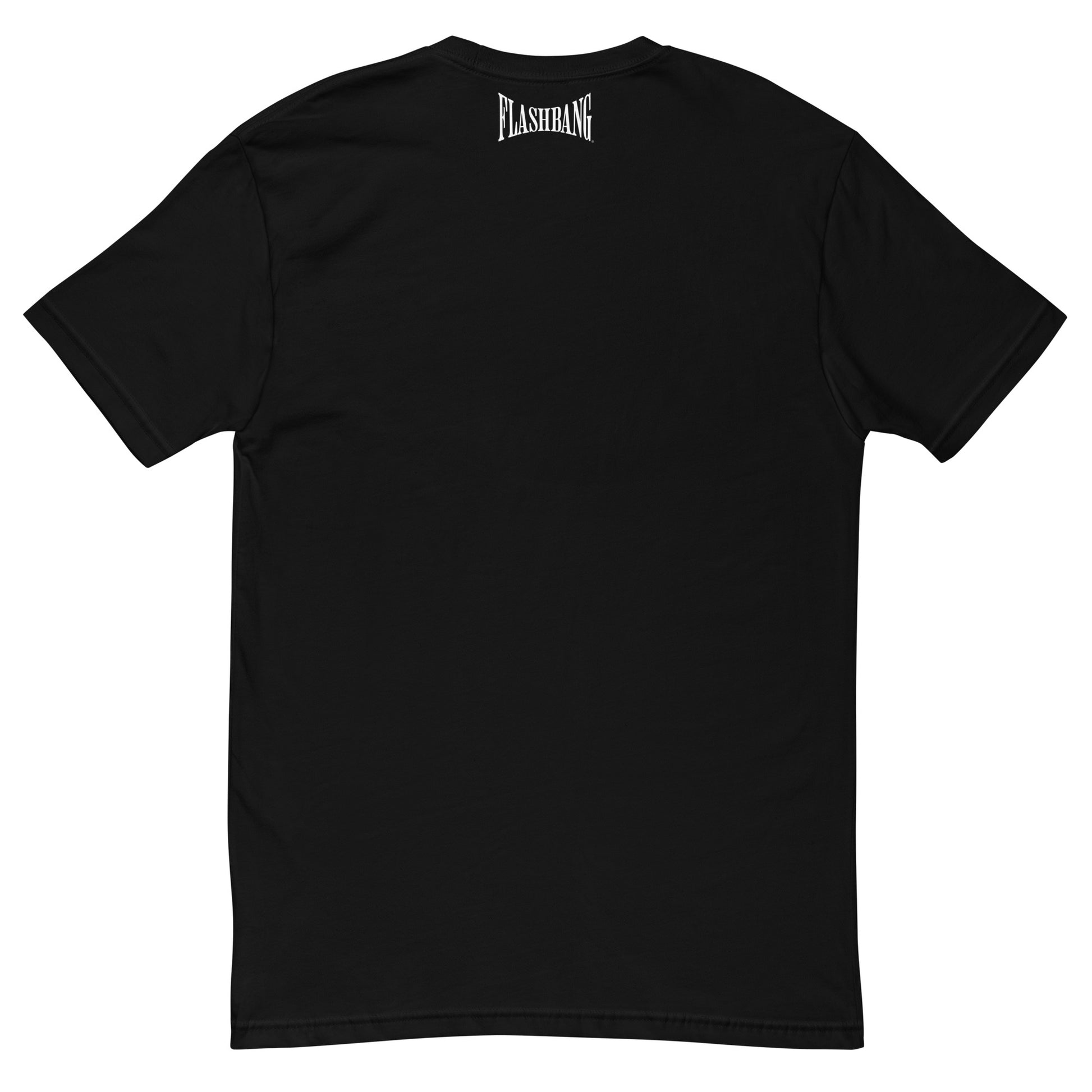 Flashbang Warp Logo T-shirt - Military Tribute Shirt for Veterans - Back View - Black