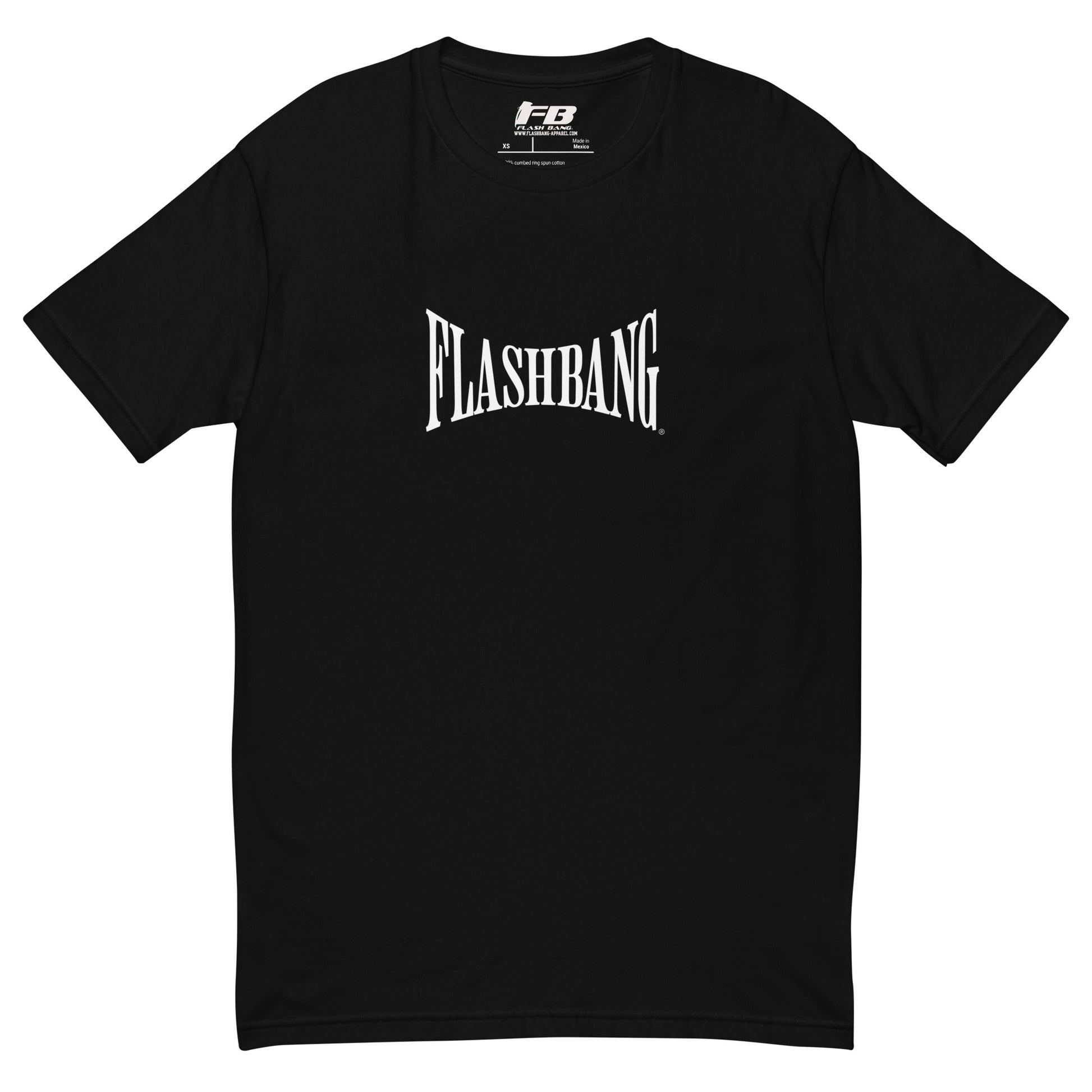 Flashbang Warp Logo T-shirt - Military Tribute Shirt for Veterans - Front View - Black