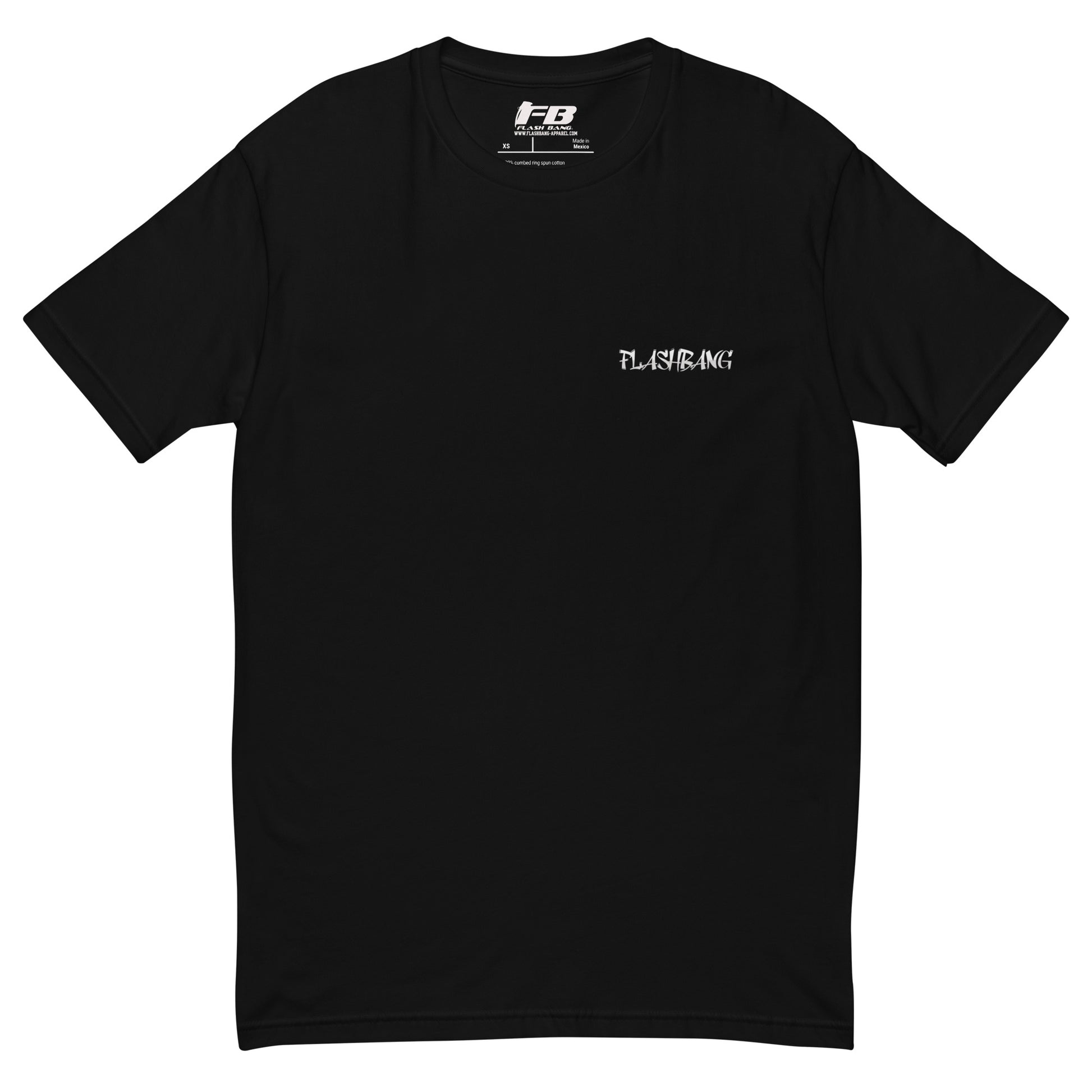 Relentless T-shirt – Skull Design with Cowboy Hat – Front View - Black with Flashbang Text