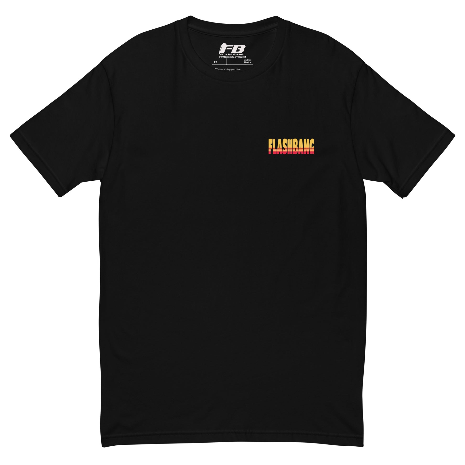 Banditos T-shirt – Skull Design for Men – Patriotic Style - Front View - Black with Flashbang Text