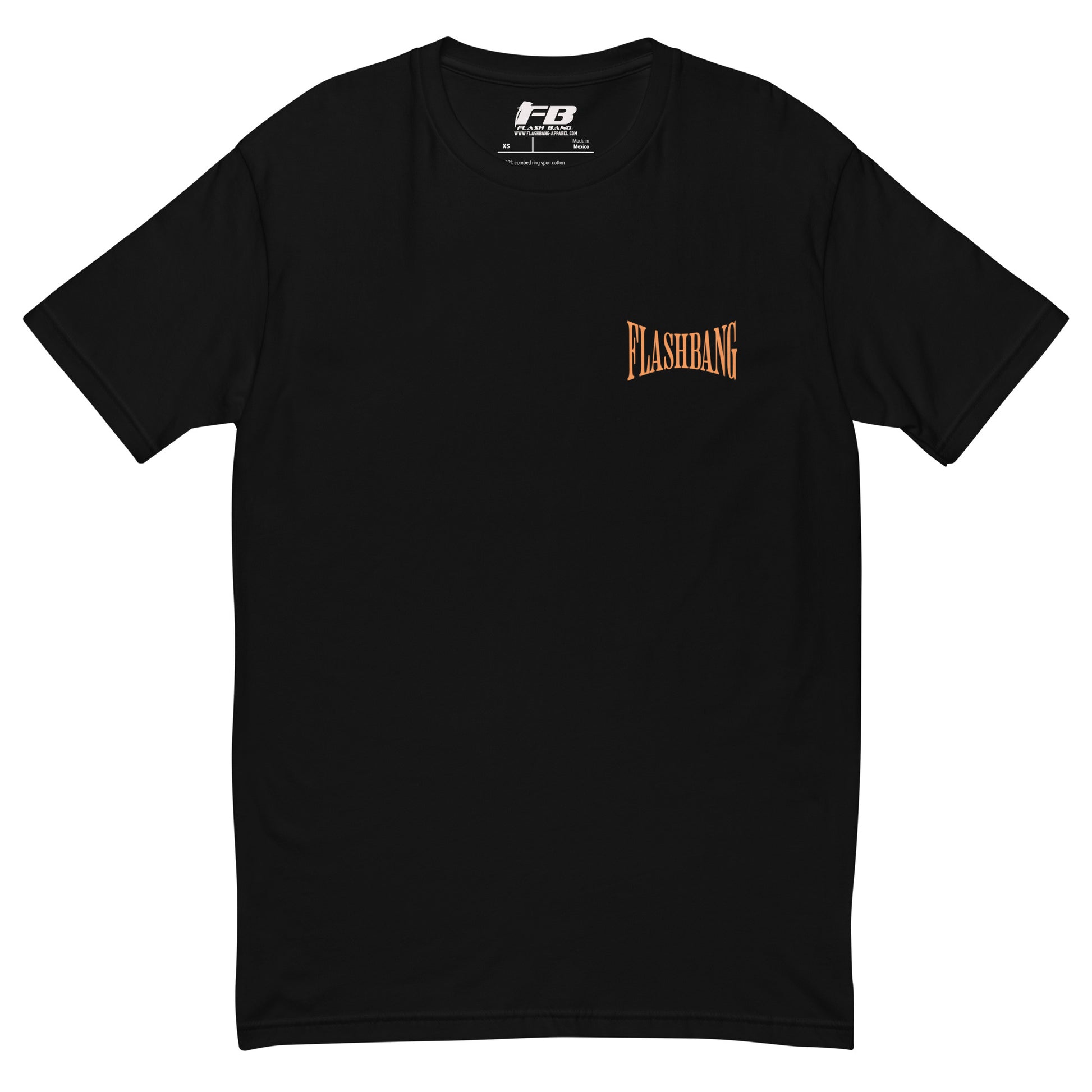 Hollywood Never Gets It Right T-shirt featuring a bold LA graphic and Hollywood vintage tees - Front View - Black with Flashbang Text
