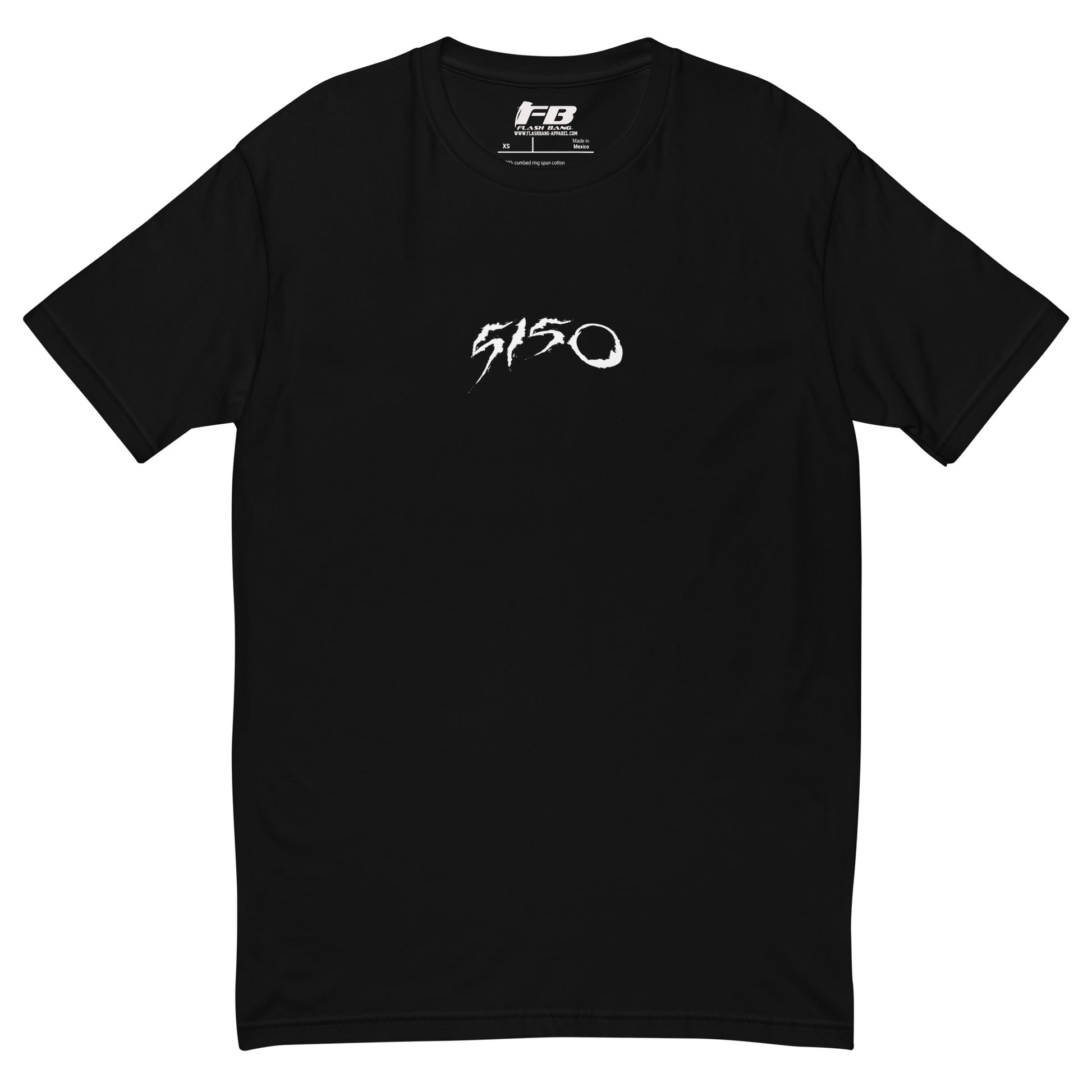 Funny World 5150 T-shirt honoring mental health awareness - Front View - Black with 5150 Text