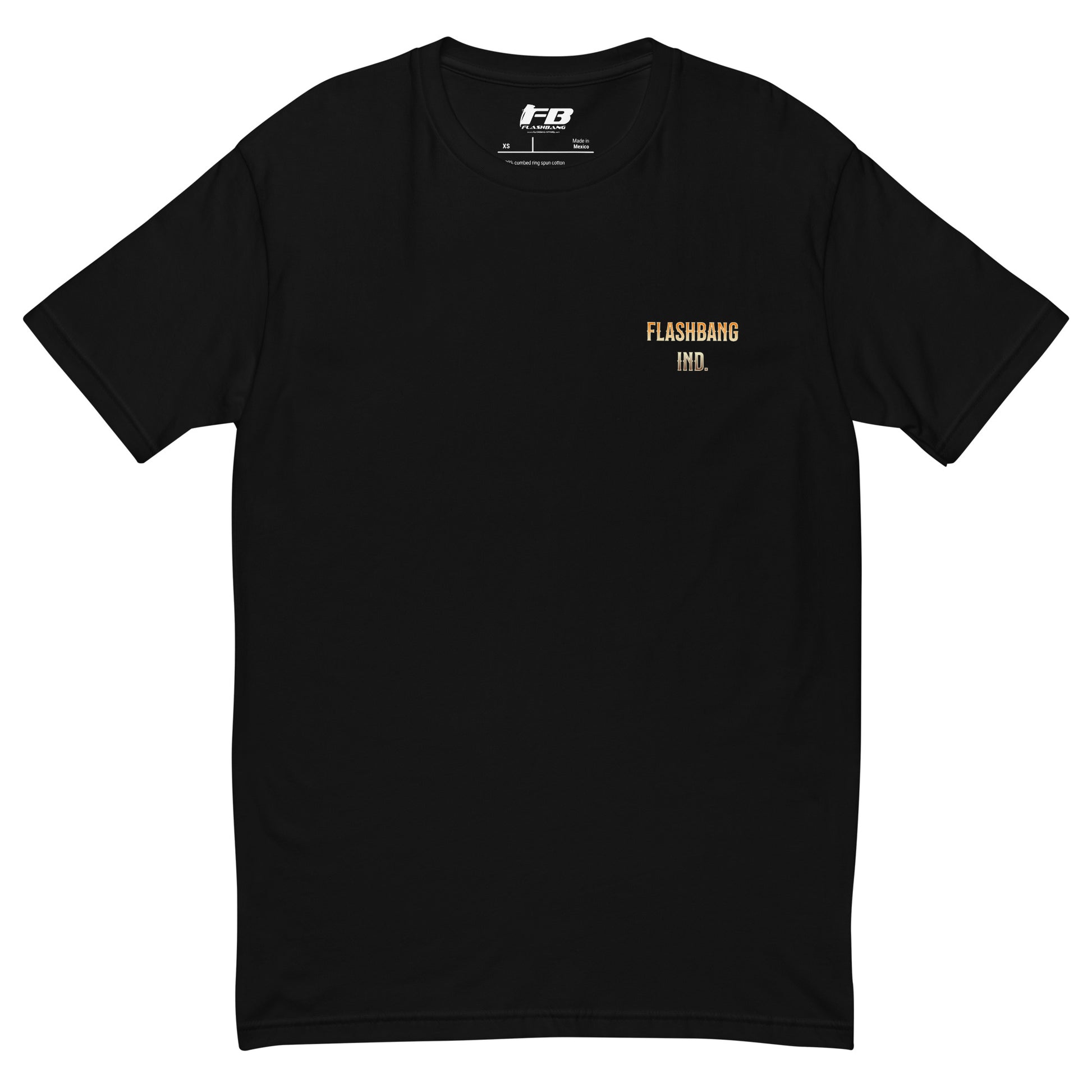Blessed Are The Peacemakers T-shirt featuring a cowboy graphic, honoring peacekeepers with a bold western design for men - Front View - Black with Flashbang Text