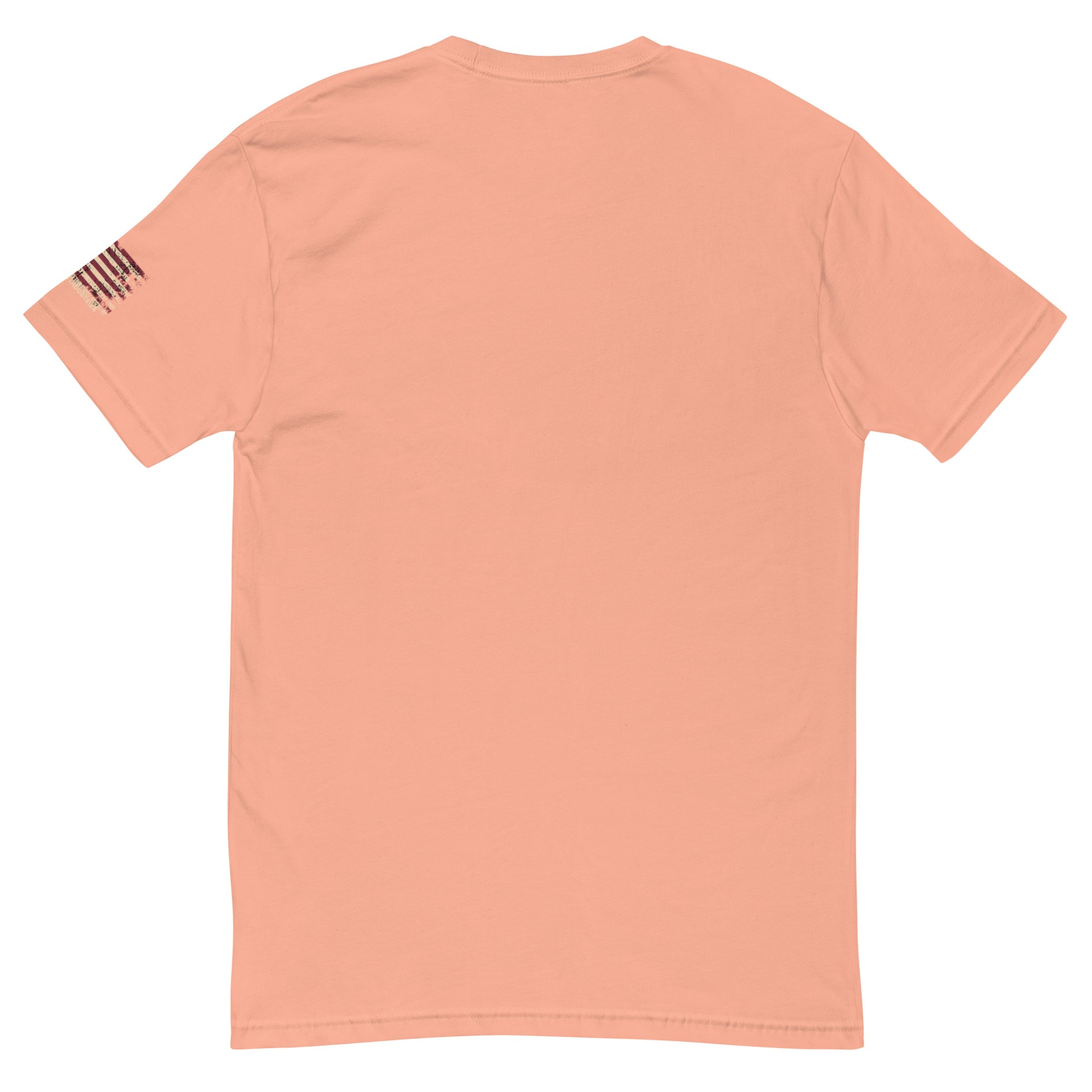 Flashbang Black Logo T-shirt featuring American flag graphic - Back View - Desert Pink