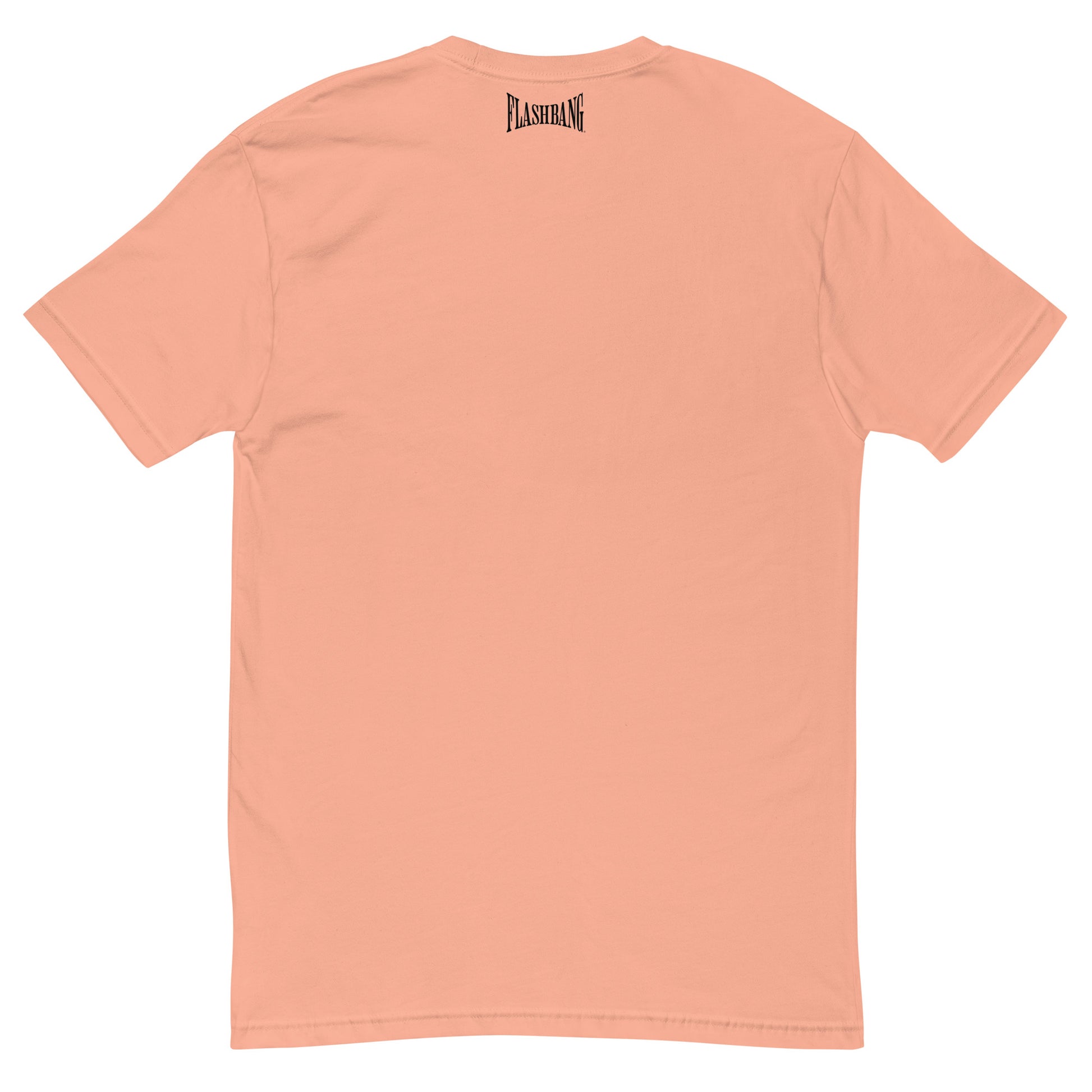 Flashbang Warp Black Logo T-shirt - Military Tribute Design for Veterans and Patriotic Supporters - Back View -  Desert Pink