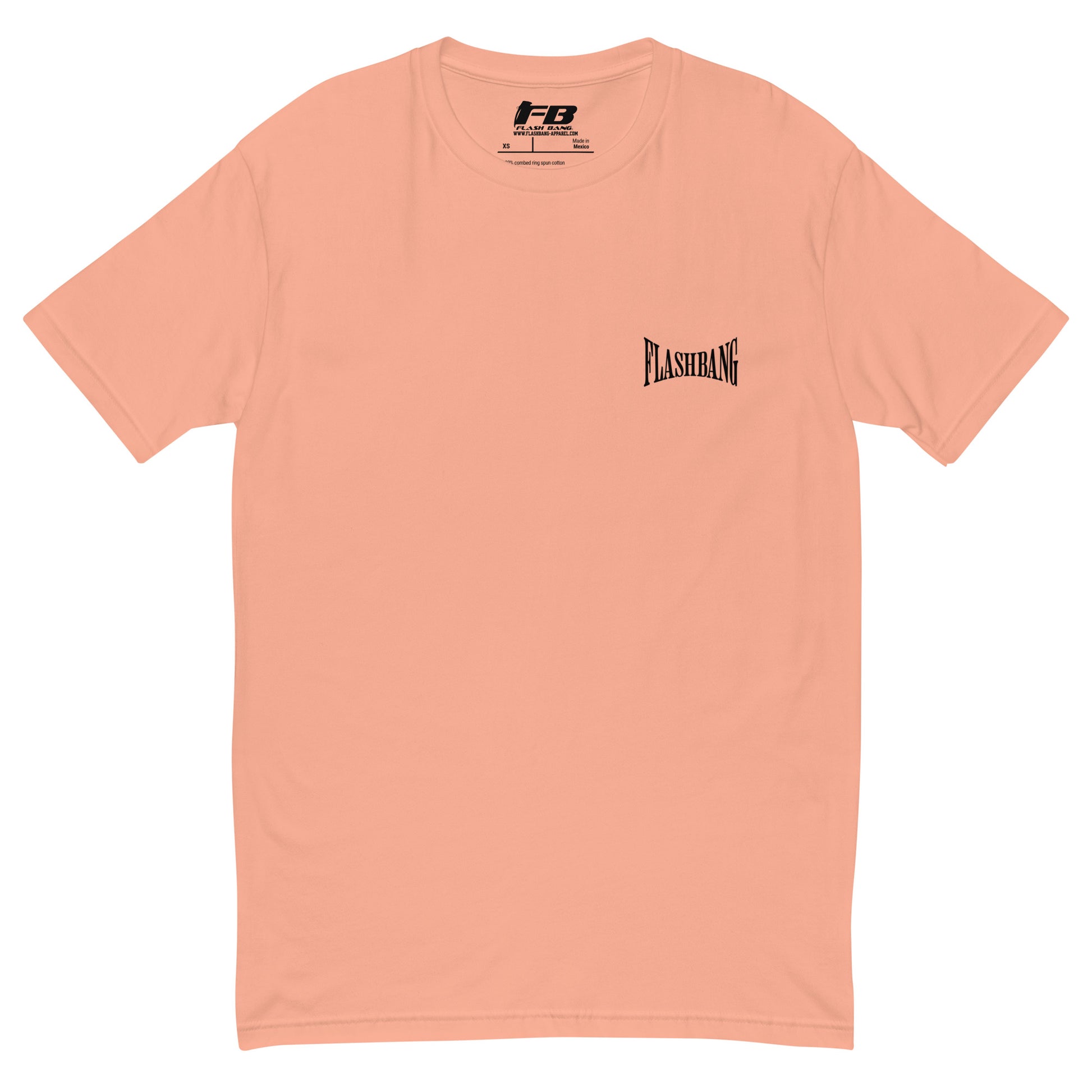 Dead Men Tell No Tales Lite T-shirt showcasing a skull and beer graphic - Front View - Desert Pink with Flashbang Text