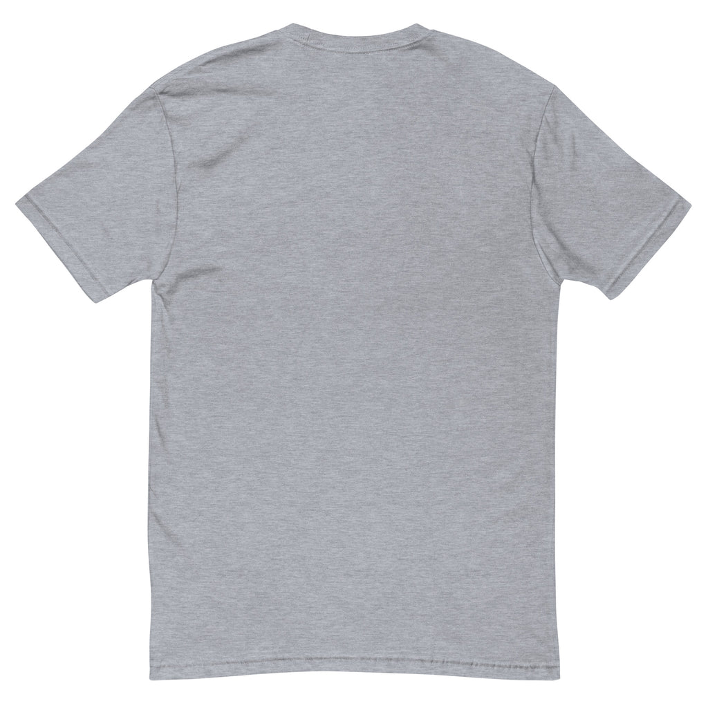 Skull and Roses RS T-shirt featuring a vintage skull and rose design - Back View - Heather Grey