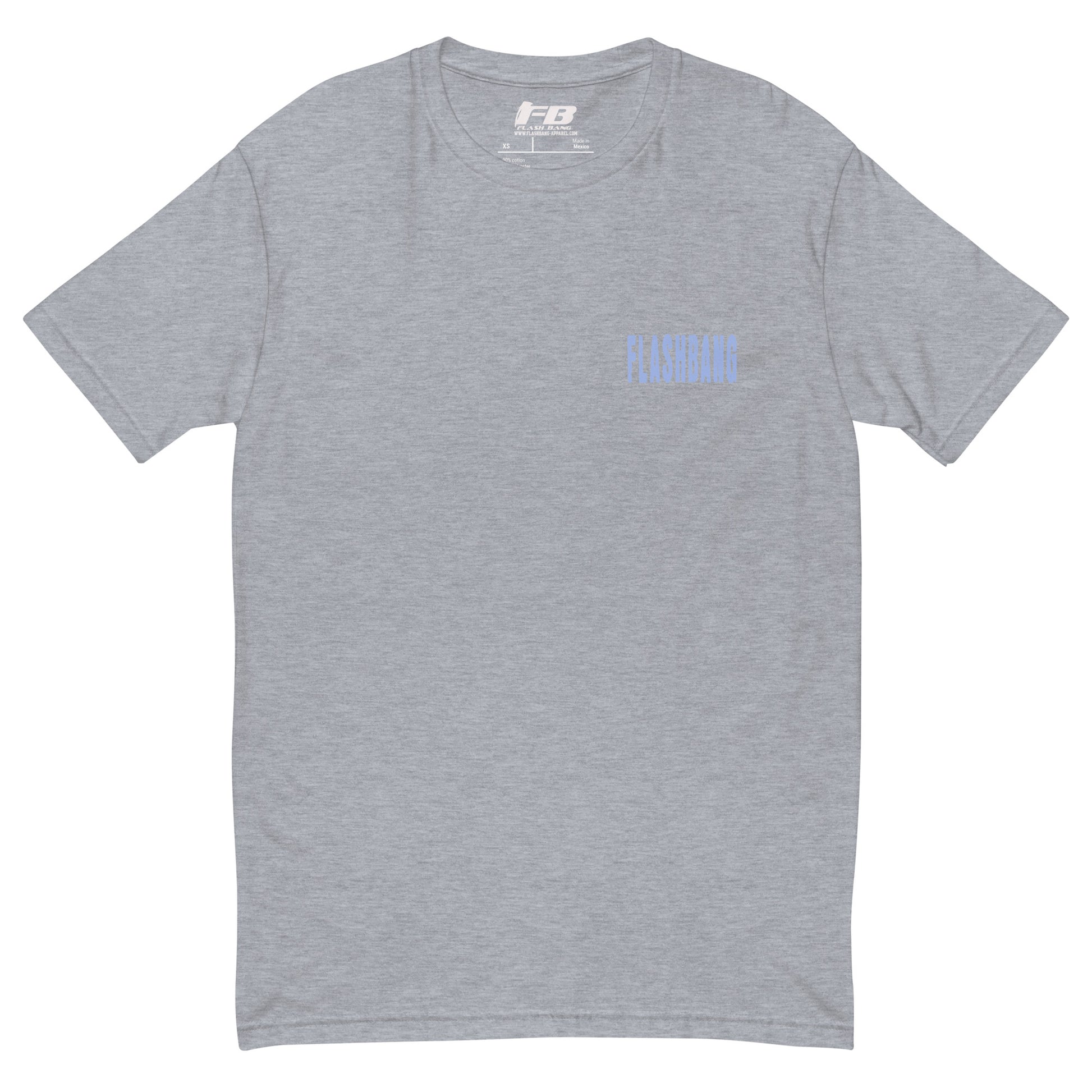 Beast Mode T-shirt with a gorilla graphic, designed as a fitness motivation shirt for gym-goers and muscle tee lovers - Front View - Heather Grey with Flashbang Text