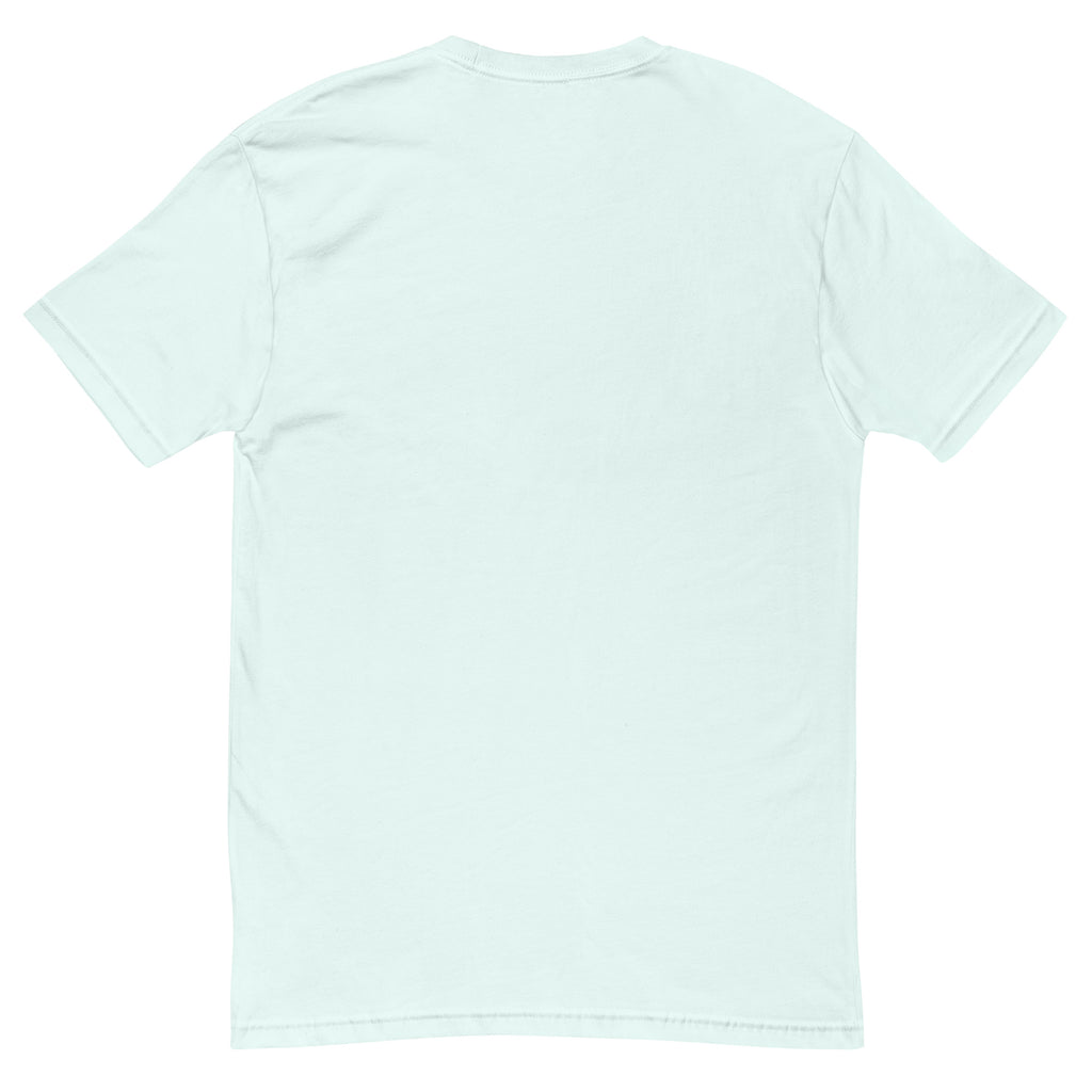 Skull and Roses RS T-shirt featuring a vintage skull and rose design - Back View - Light Blue