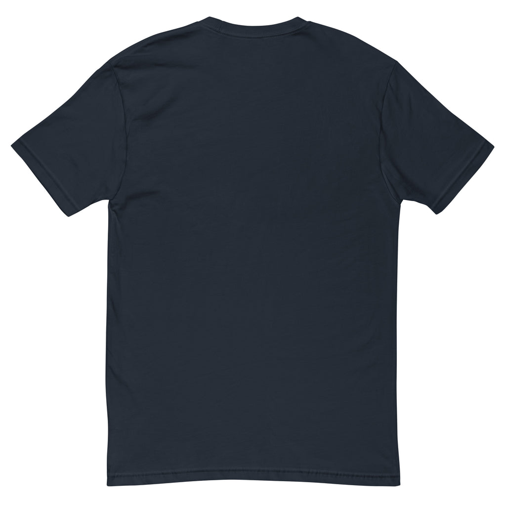 Skull and Roses RS T-shirt featuring a vintage skull and rose design - Back View - Midnight Navy