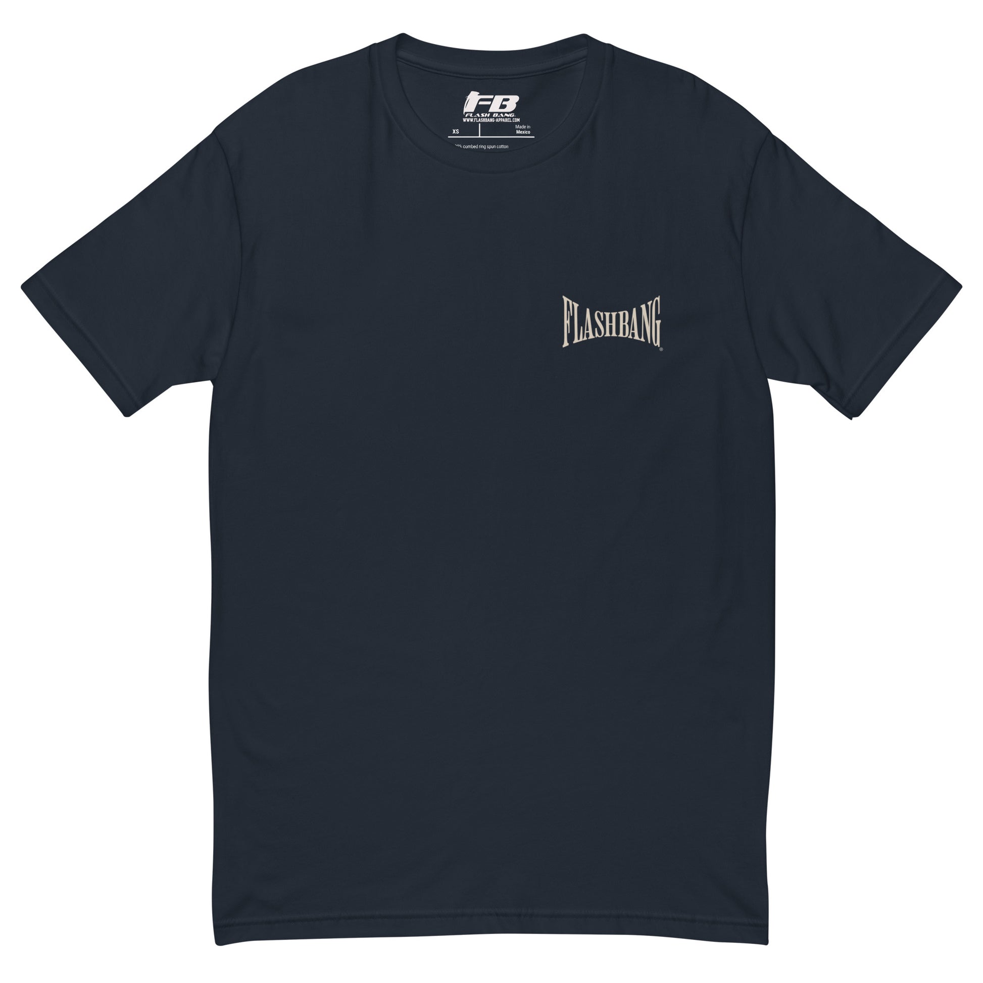 Time to Ride T-shirt with cowboy skull and horse graphic, perfect for men who love Western-style shirts and rugged, durable apparel - Front View - Midnight Navy with Flashbang Text