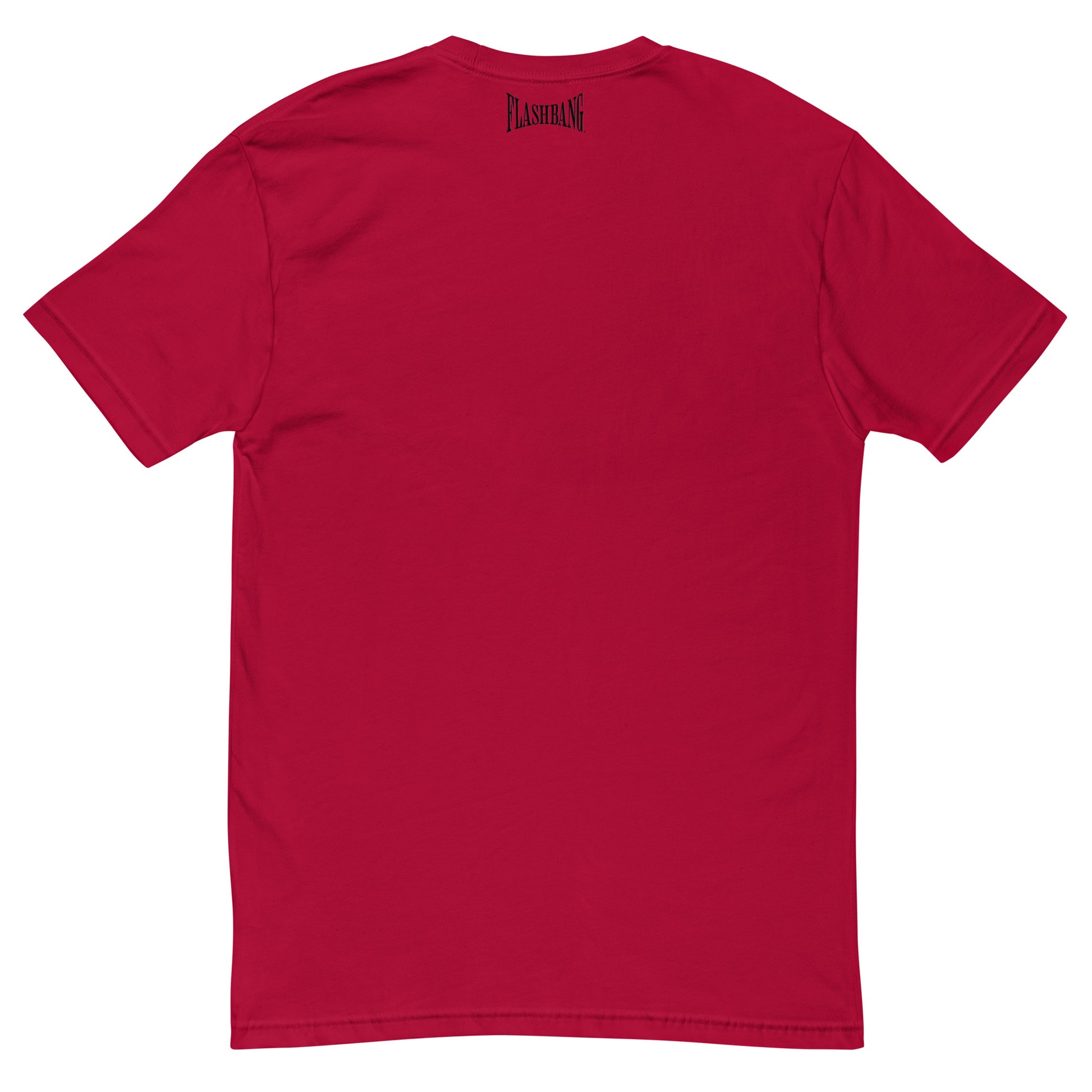 Flashbang Warp Black Logo T-shirt - Military Tribute Design for Veterans and Patriotic Supporters - Back View -  Red