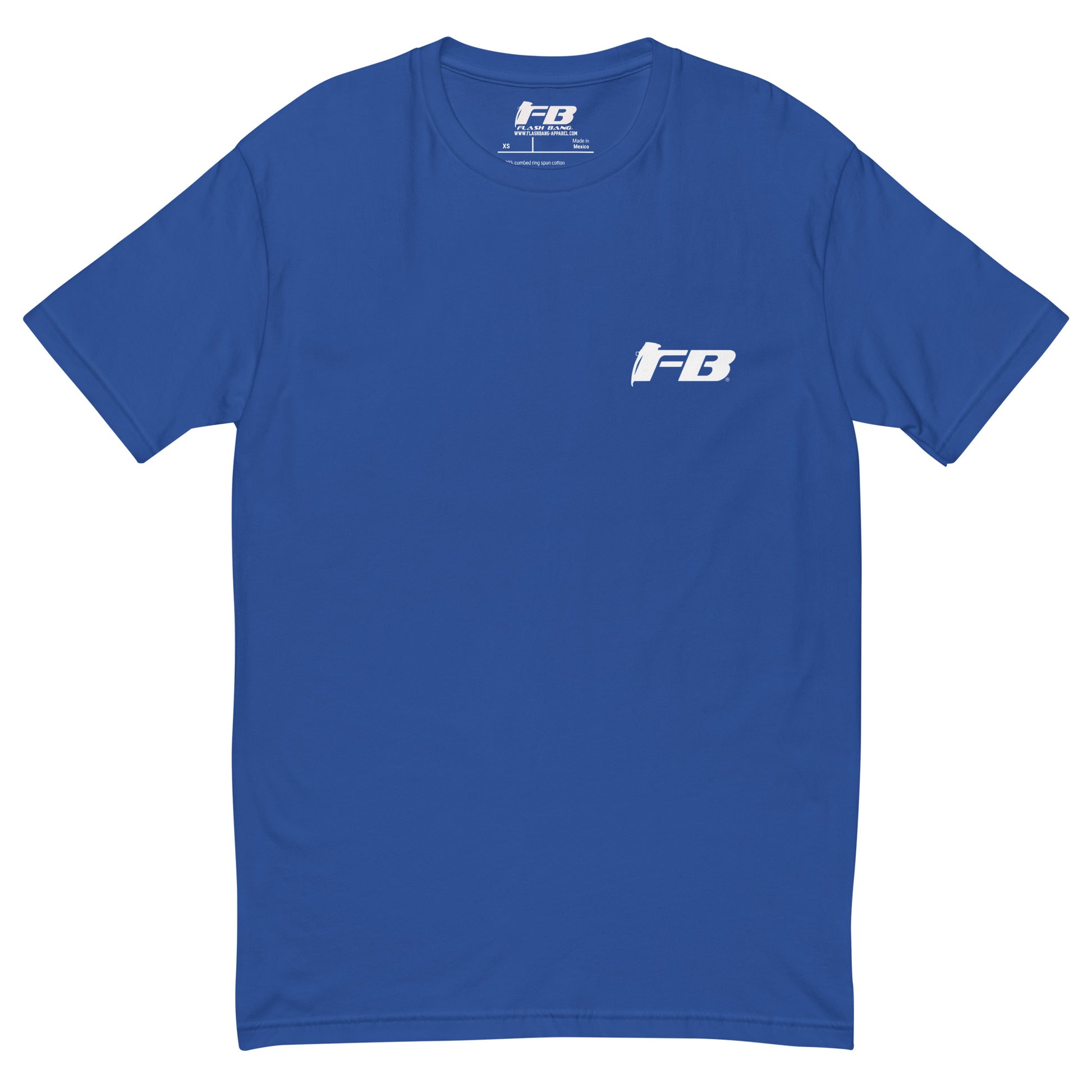 Cop Boxing T-shirt with police graphic design, perfect for men who want a bold and durable cop tee with boxing theme - Front  View - Royal Blue with Flashbang Text