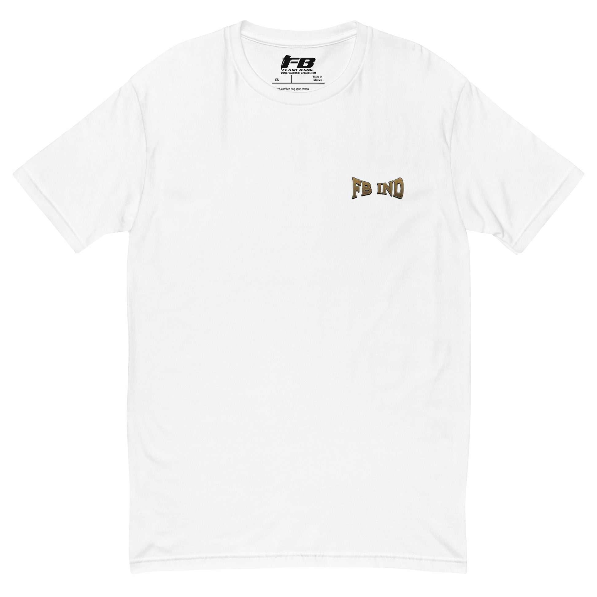 Trust No One T-shirt with bold graphic design featuring a snake and handshake - Front View - White - Flashbang Logo