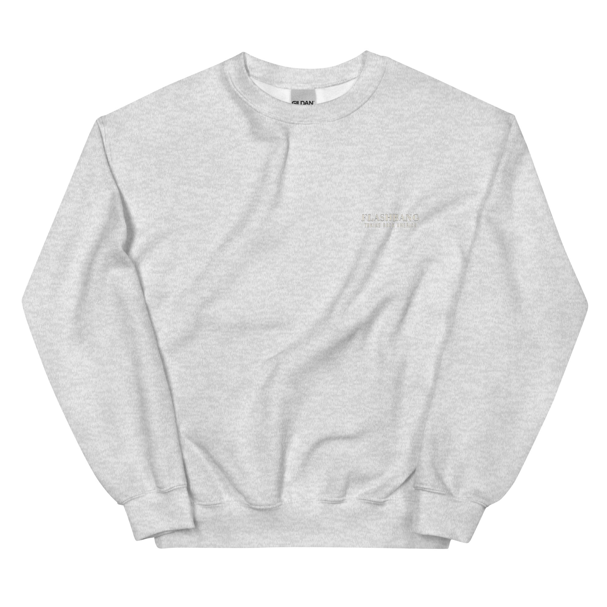Gray sweatshirt on a white background