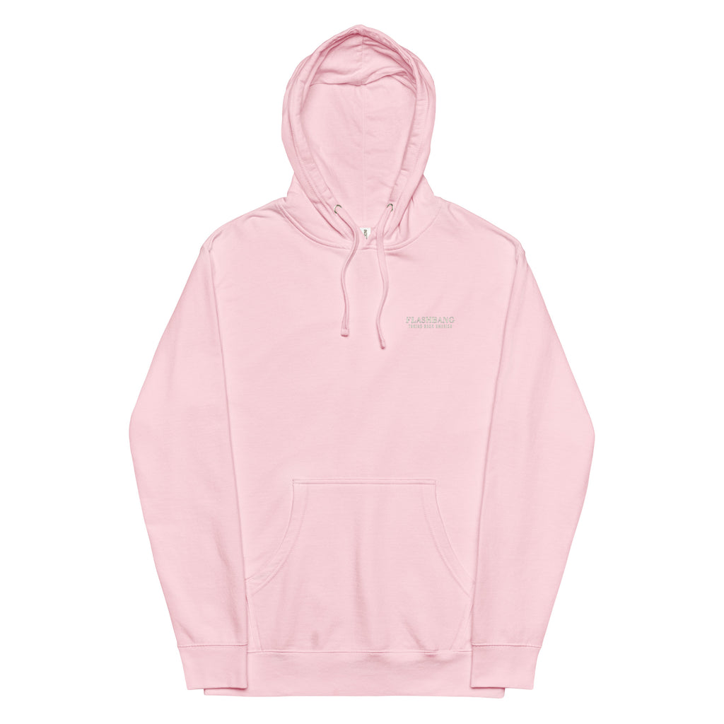 Pink hoodie on a white background