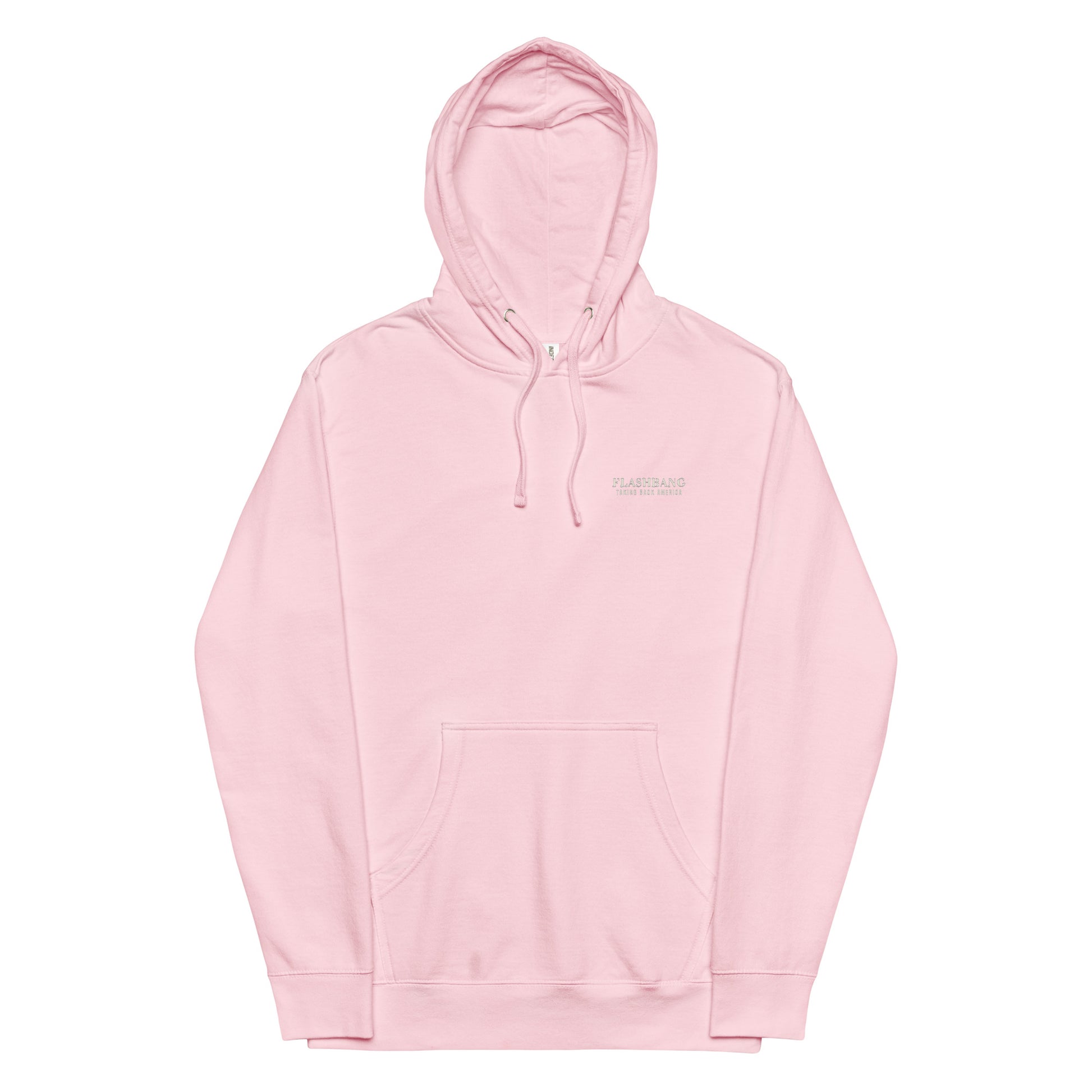 Pink hoodie on a white background