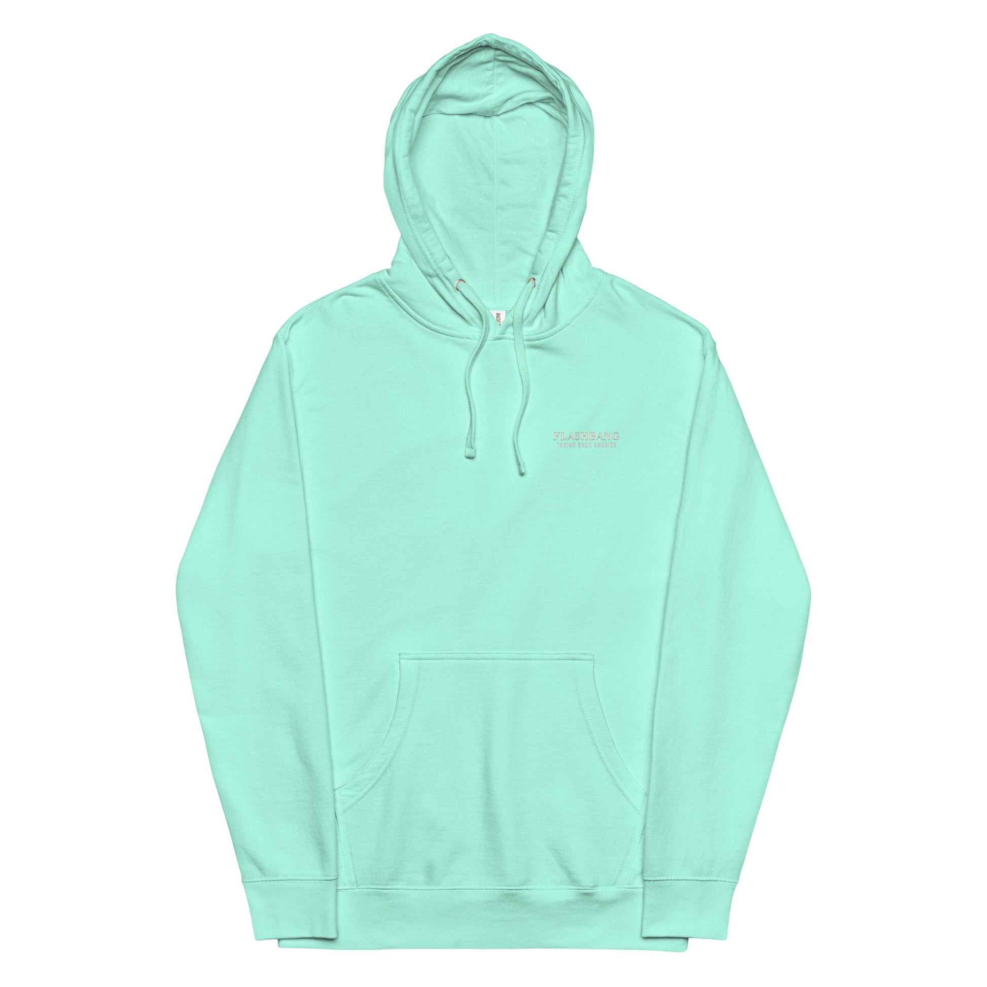 Light blue hoodie on a white background
