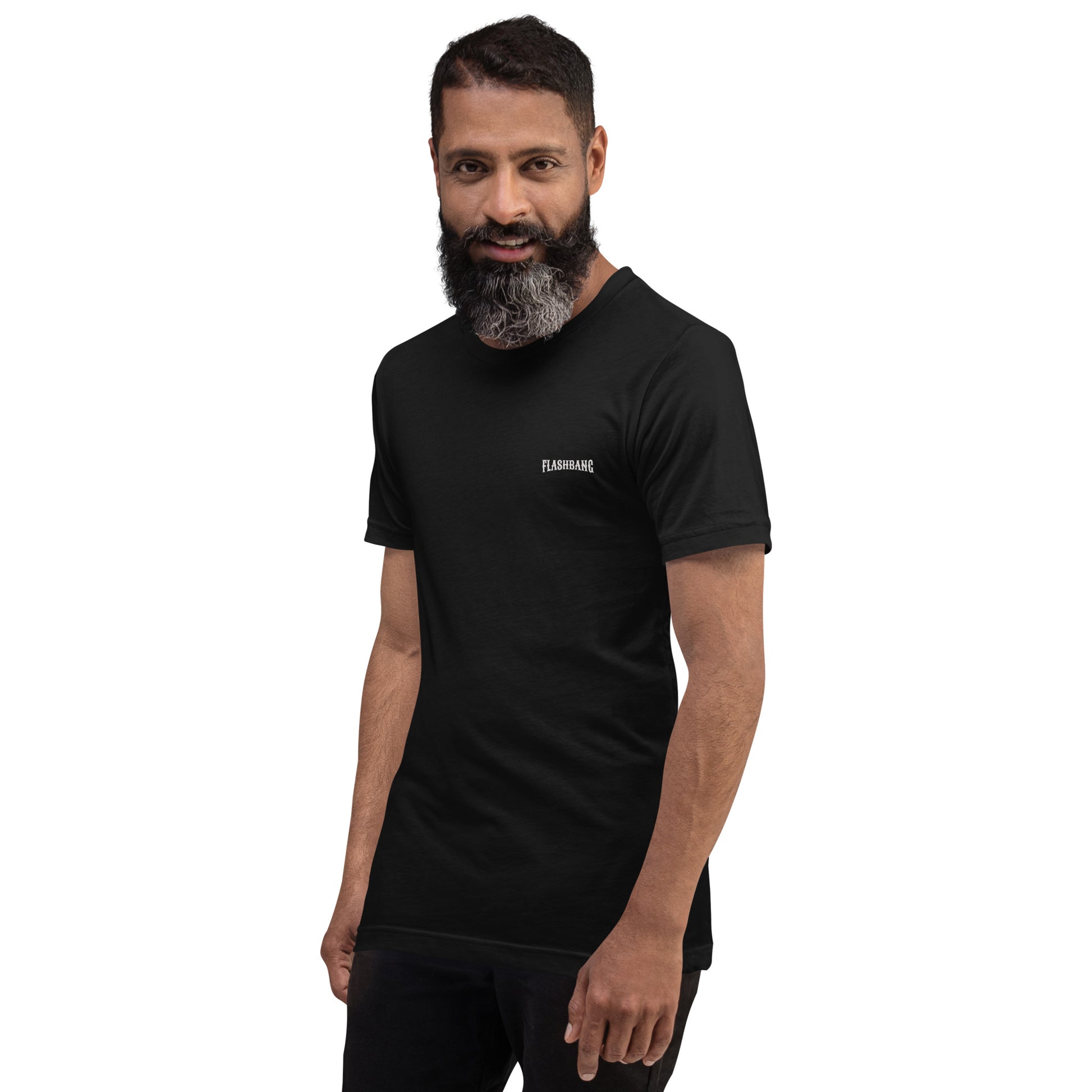 Dead Men Tell No Tales T-shirt featuring skull and beer design - Front View - Black - Model Guy