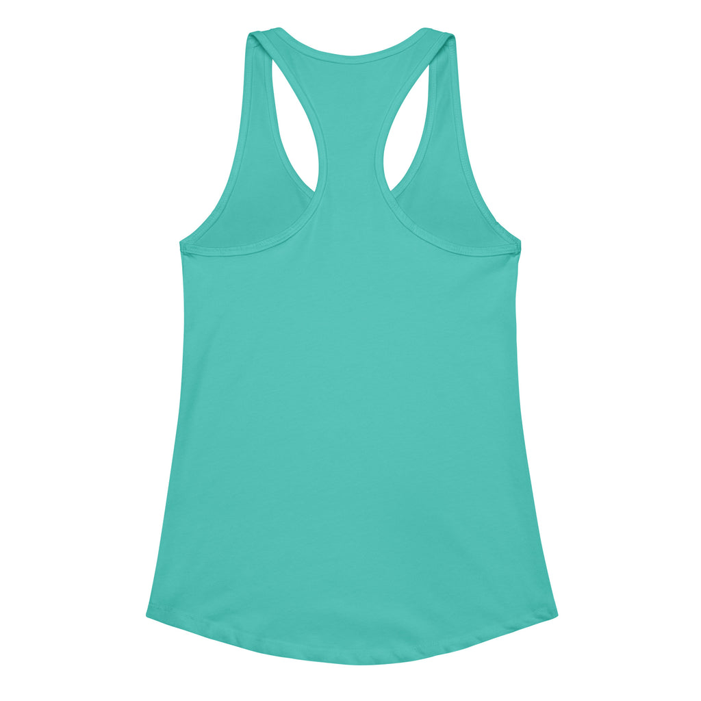 Turquoise tank top on a white background