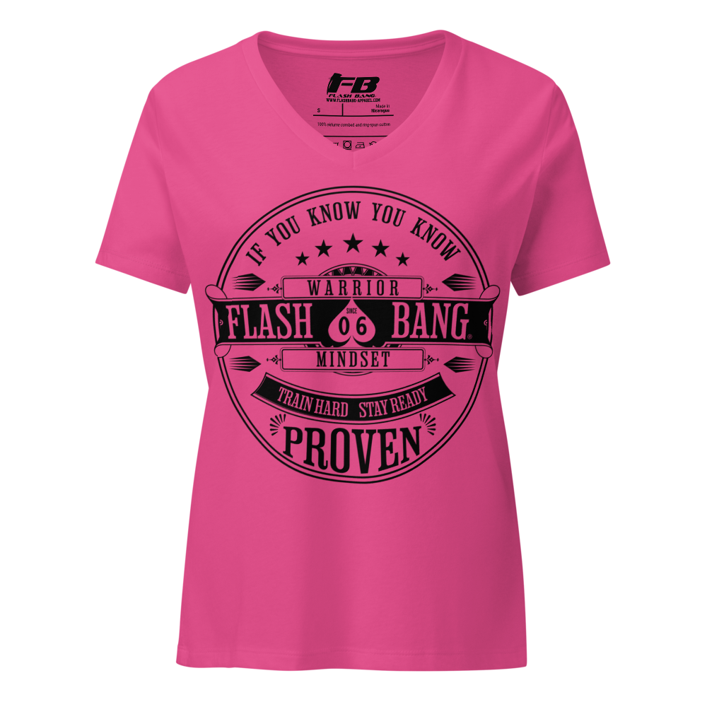 Pink t-shirt with black graphic design on a white background