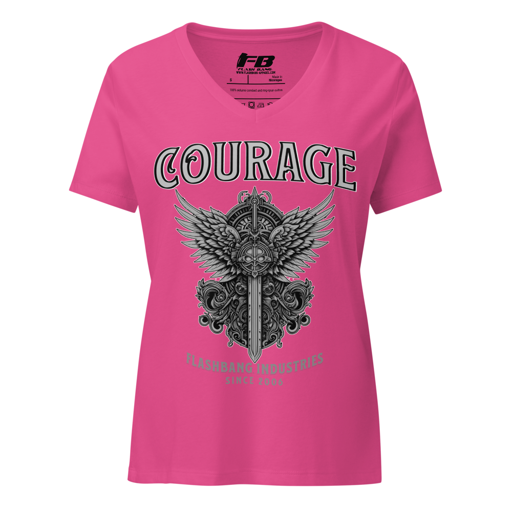 Courage v-neck t-shirt