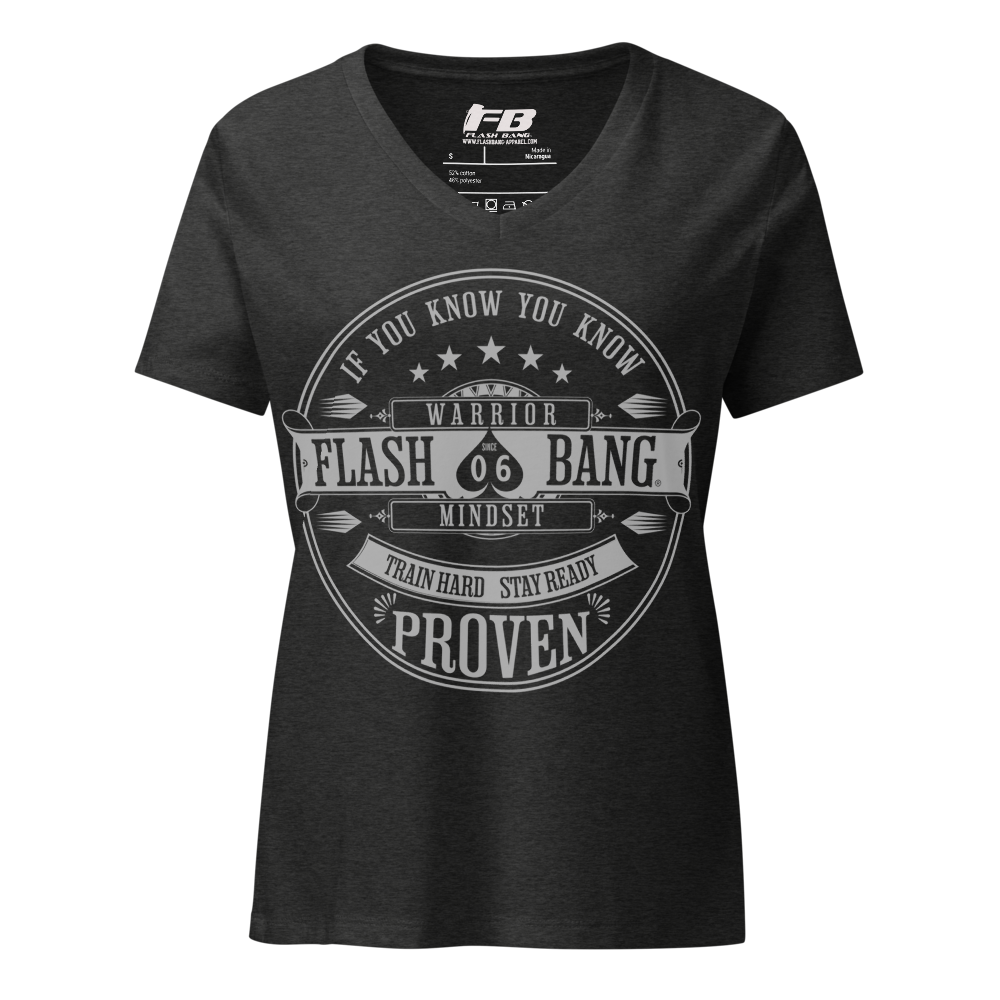 Black t-shirt with white graphic design on a white background