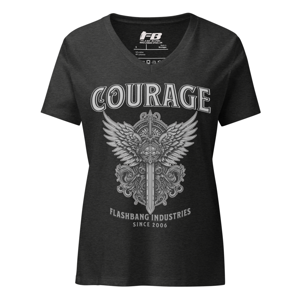 Courage v-neck t-shirt
