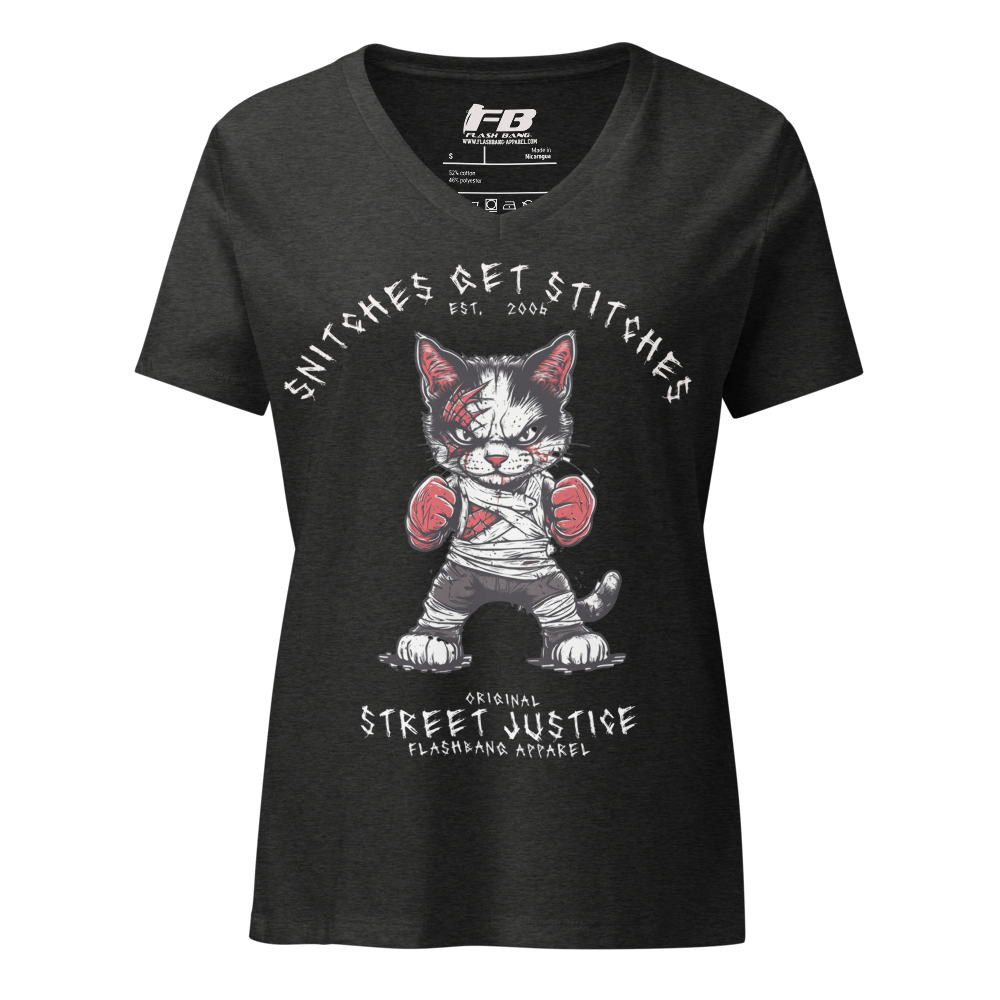 Snitches Get Stitches V-neck T-shirt