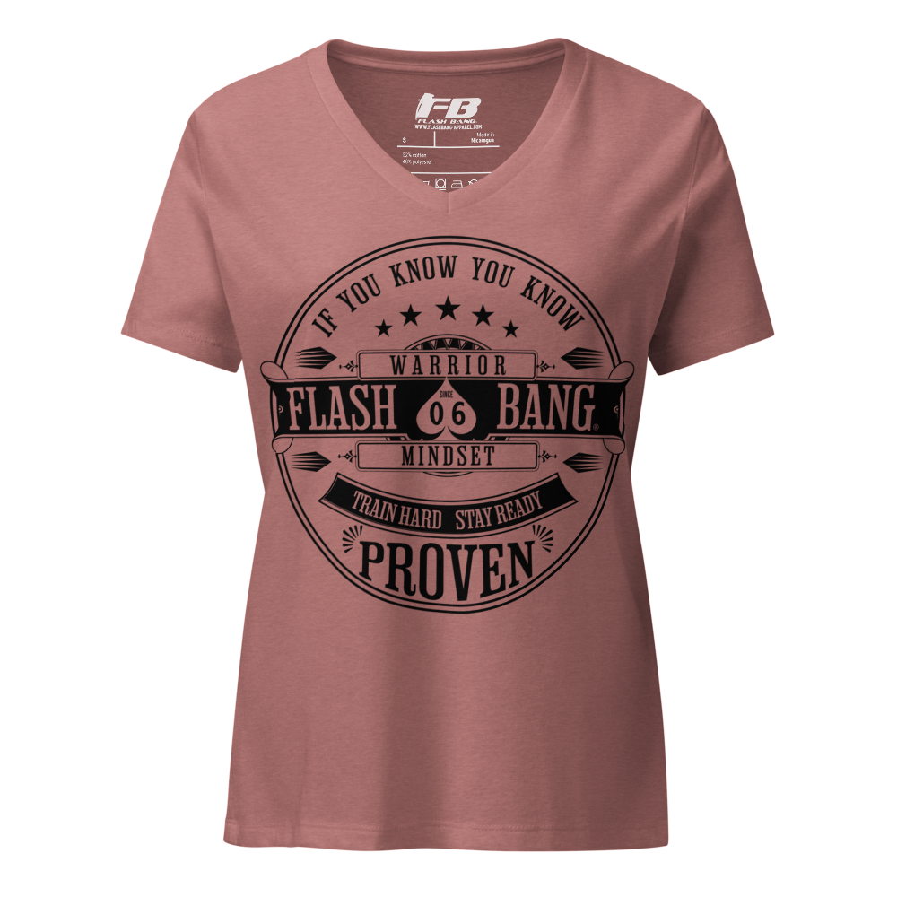 Pink t-shirt with black graphic and text on a white background