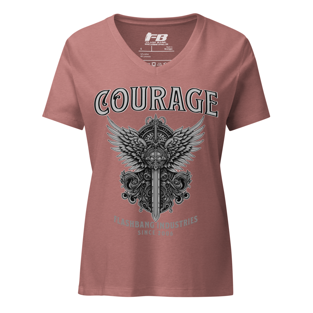 Courage v-neck t-shirt