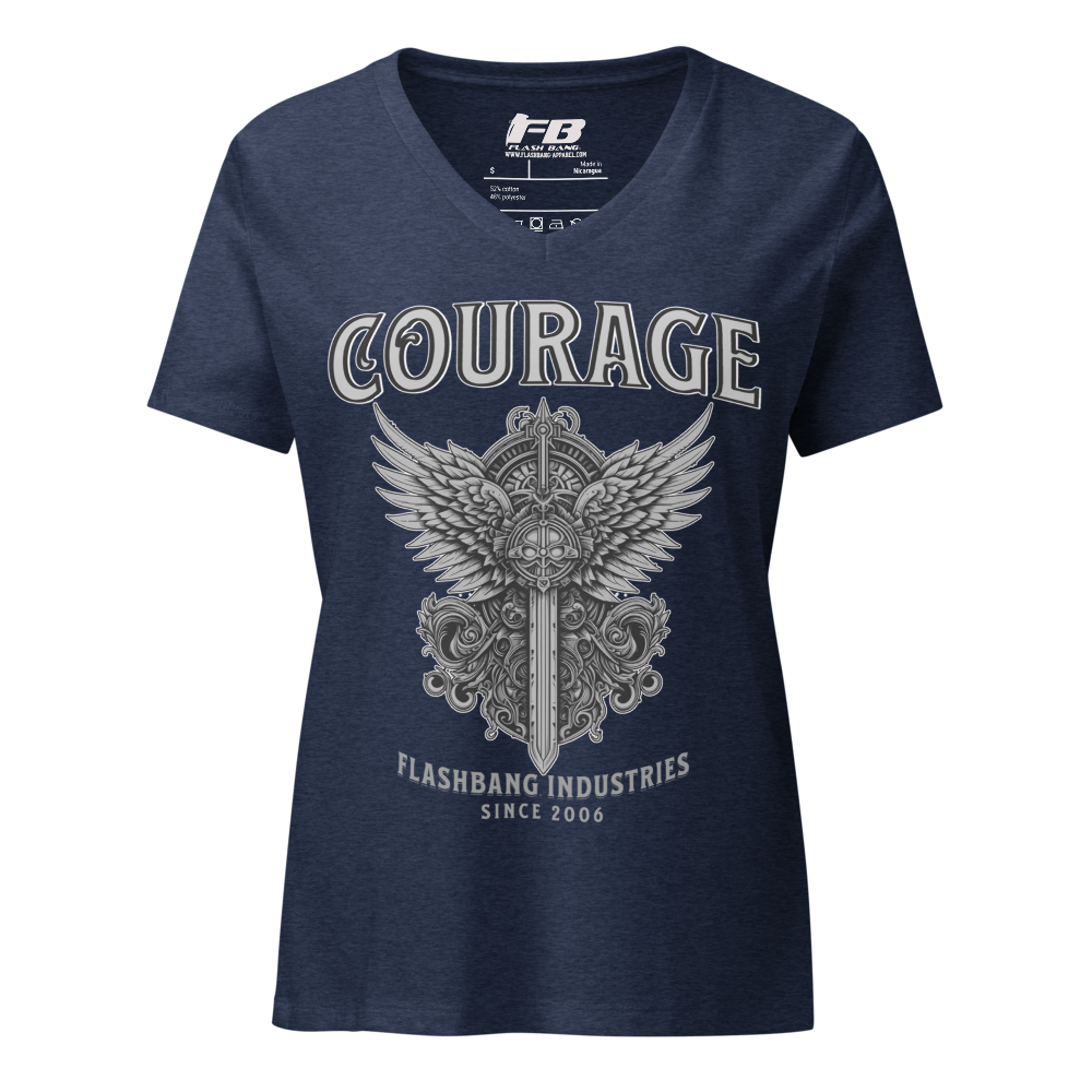 Courage v-neck t-shirt
