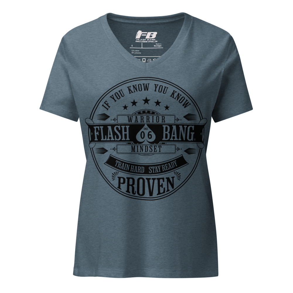 Gray t-shirt with black graphic design on a white background