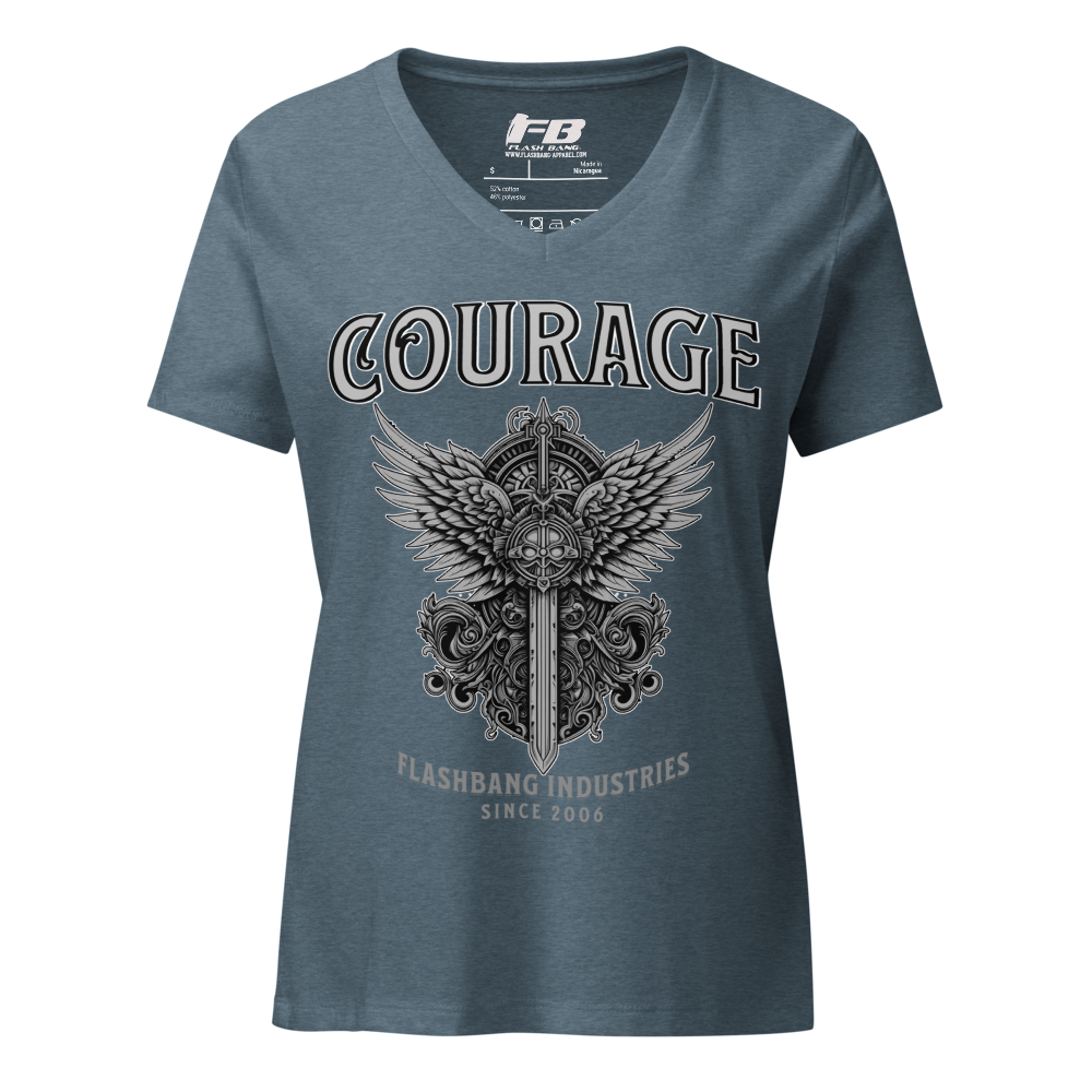 Courage v-neck t-shirt
