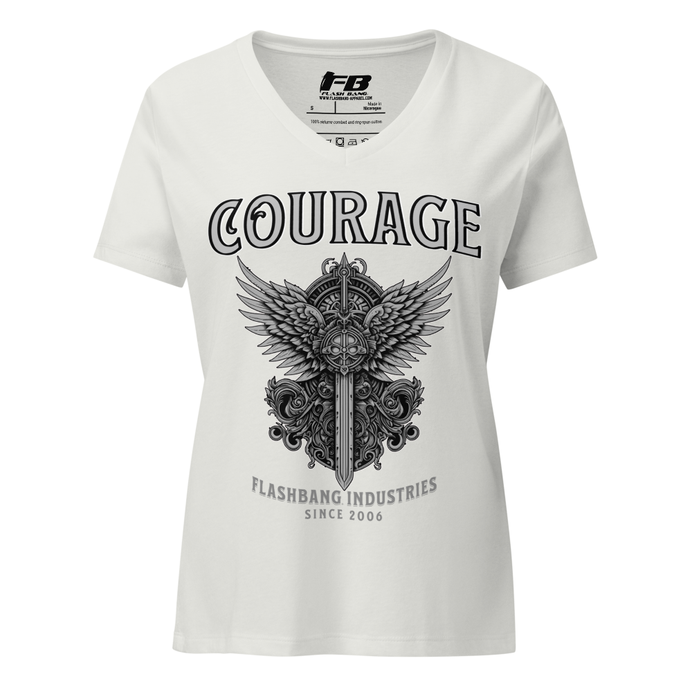 Courage v-neck t-shirt