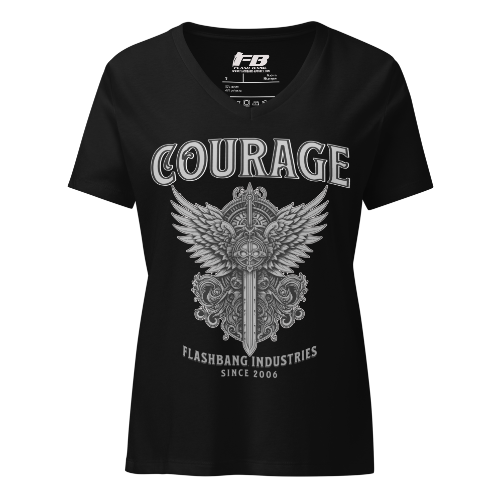 Courage v-neck t-shirt