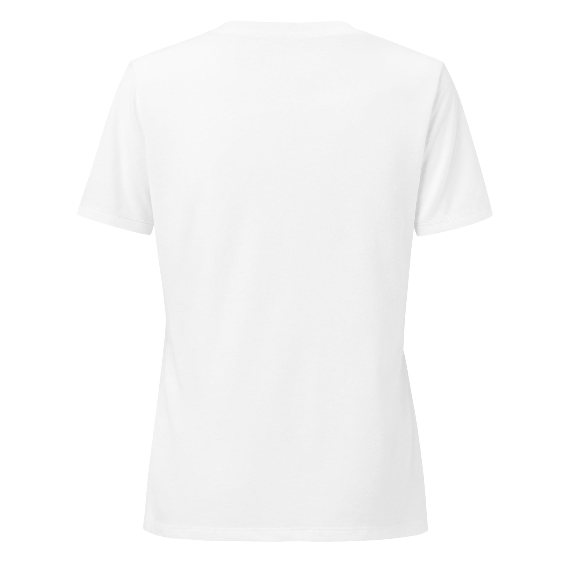 Plain white t-shirt on a light beige background