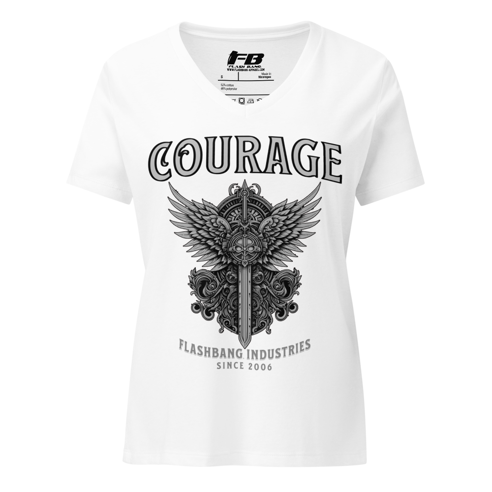 Courage v-neck t-shirt