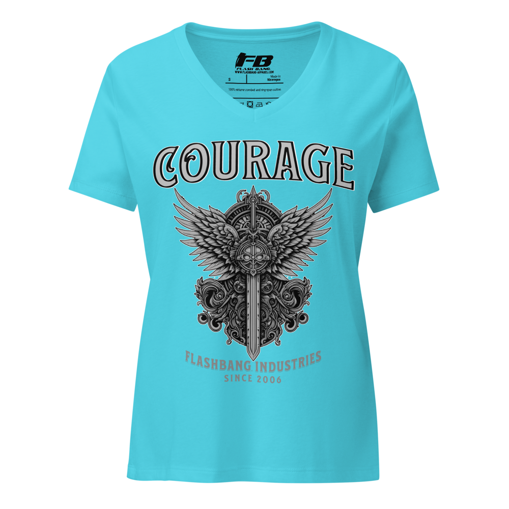Courage v-neck t-shirt